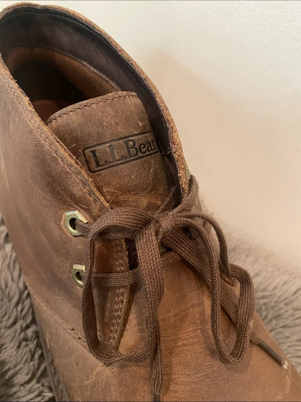 Mens LL Bean Stonington Chukka Boot Brown leather size 11.5 medium NWOT casual